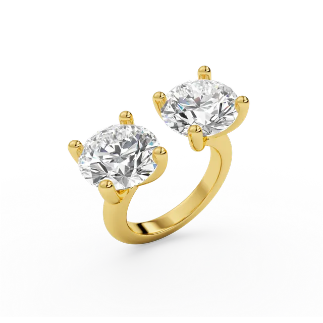 billion-avenue-double-diamond-bague-dor-e-r-glable-zirconia image 1