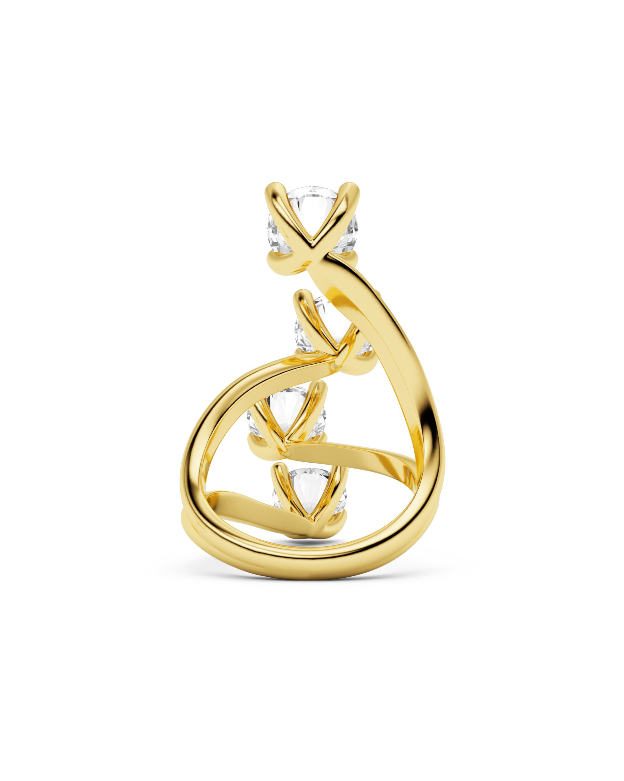 billion-avenue-quatro-diamond-bague-ajustable-dor-e-zirconia image 2
