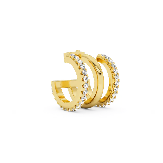 billion-avenue-trio-ivy-earstud-puce-oreille-dor-15mm image 1