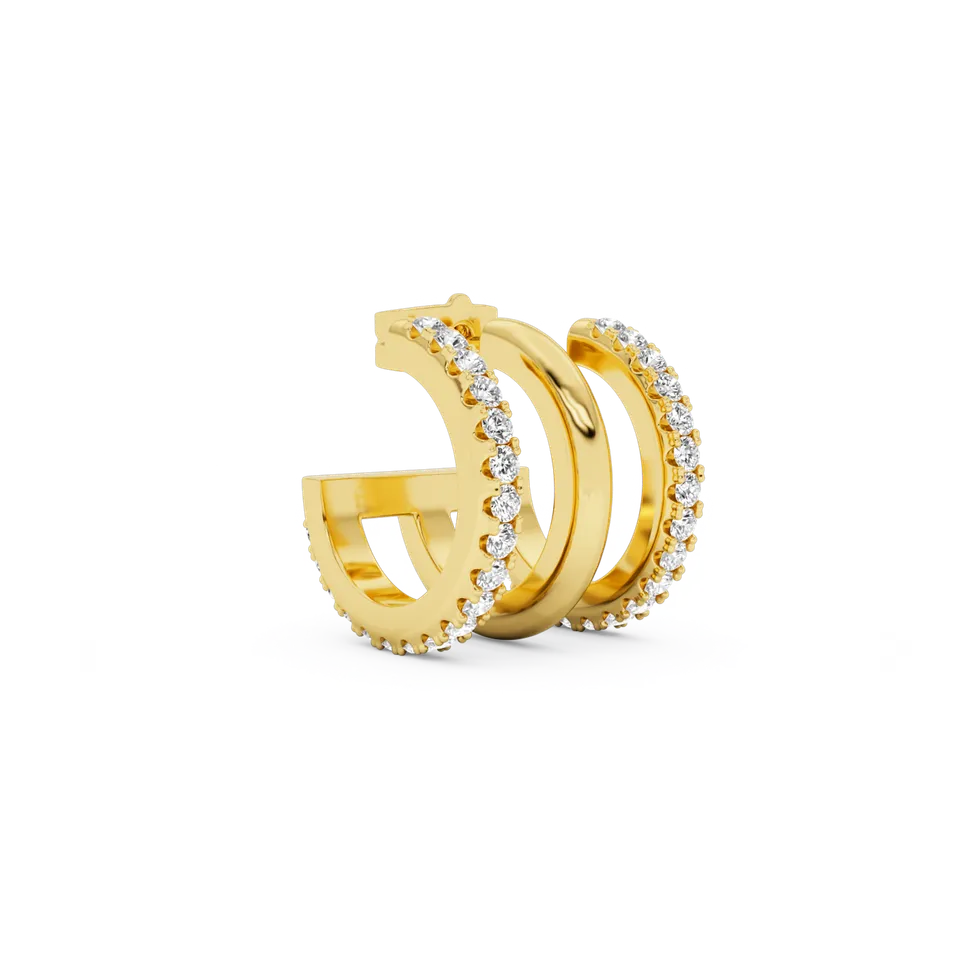 billion-avenue-trio-ivy-earstud-puce-oreille-dor-15mm image 1