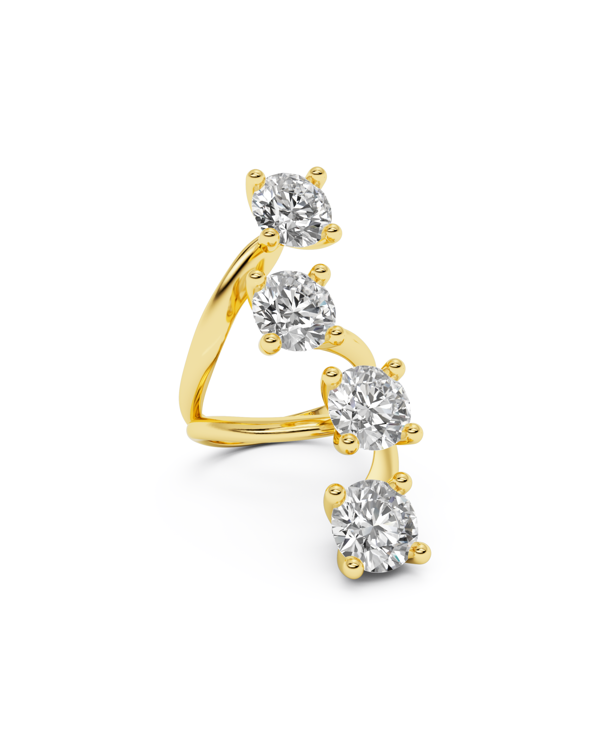 billion-avenue-quatro-diamond-bague-ajustable-dor-e-zirconia image 3