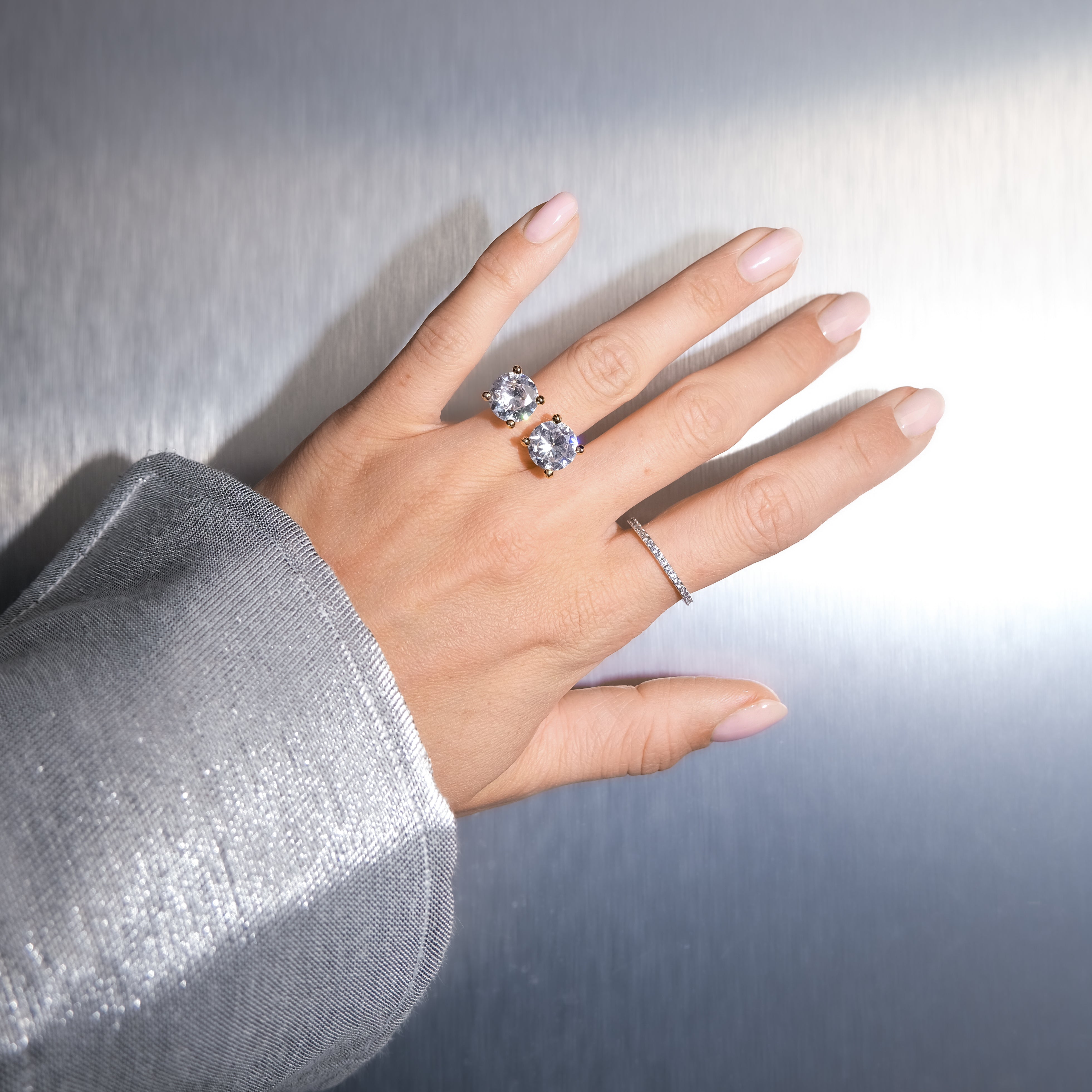 billion-avenue-double-diamond-bague-dor-e-r-glable-zirconia image 6