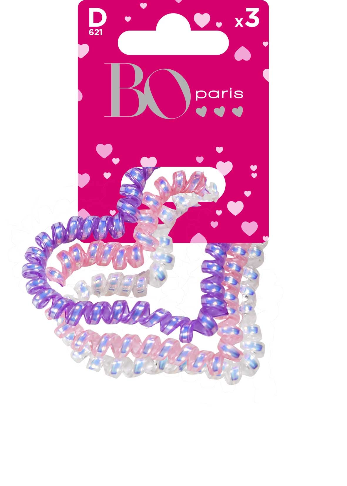 bo-paris-lastiques-spirales-c-ur-chouchou-cheveux-lot image 1