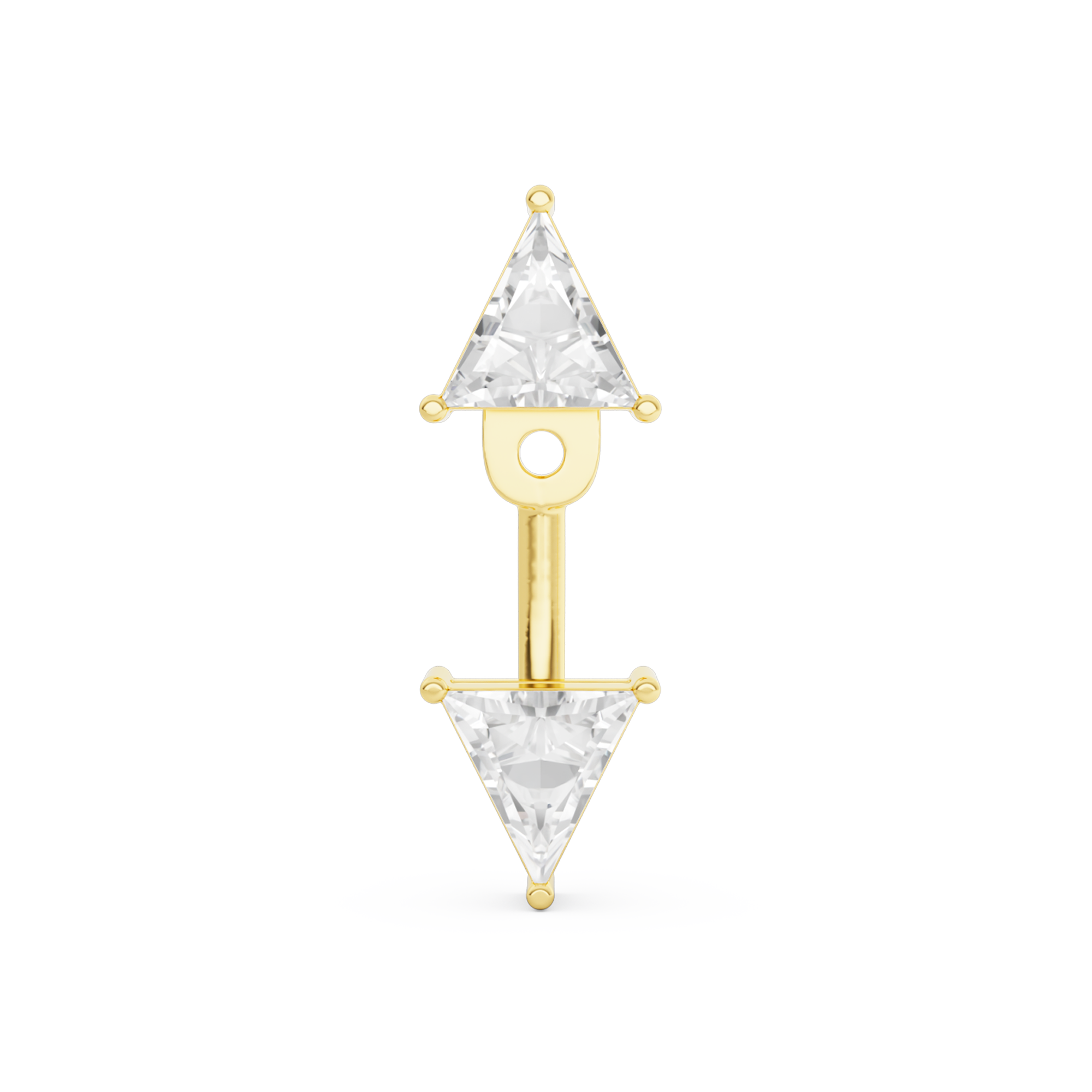 billion-avenue-triangle-diamond-jacket-clou-oreille-or-8mm image 1