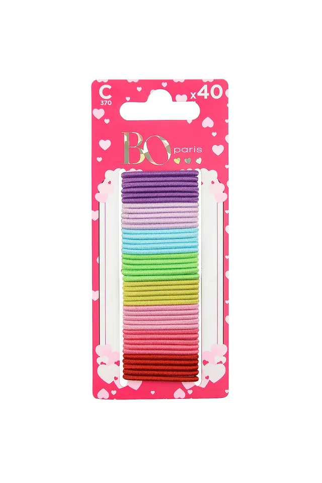 bo-paris-lot-40-petits-lastiques-color-s-cheveux image 1