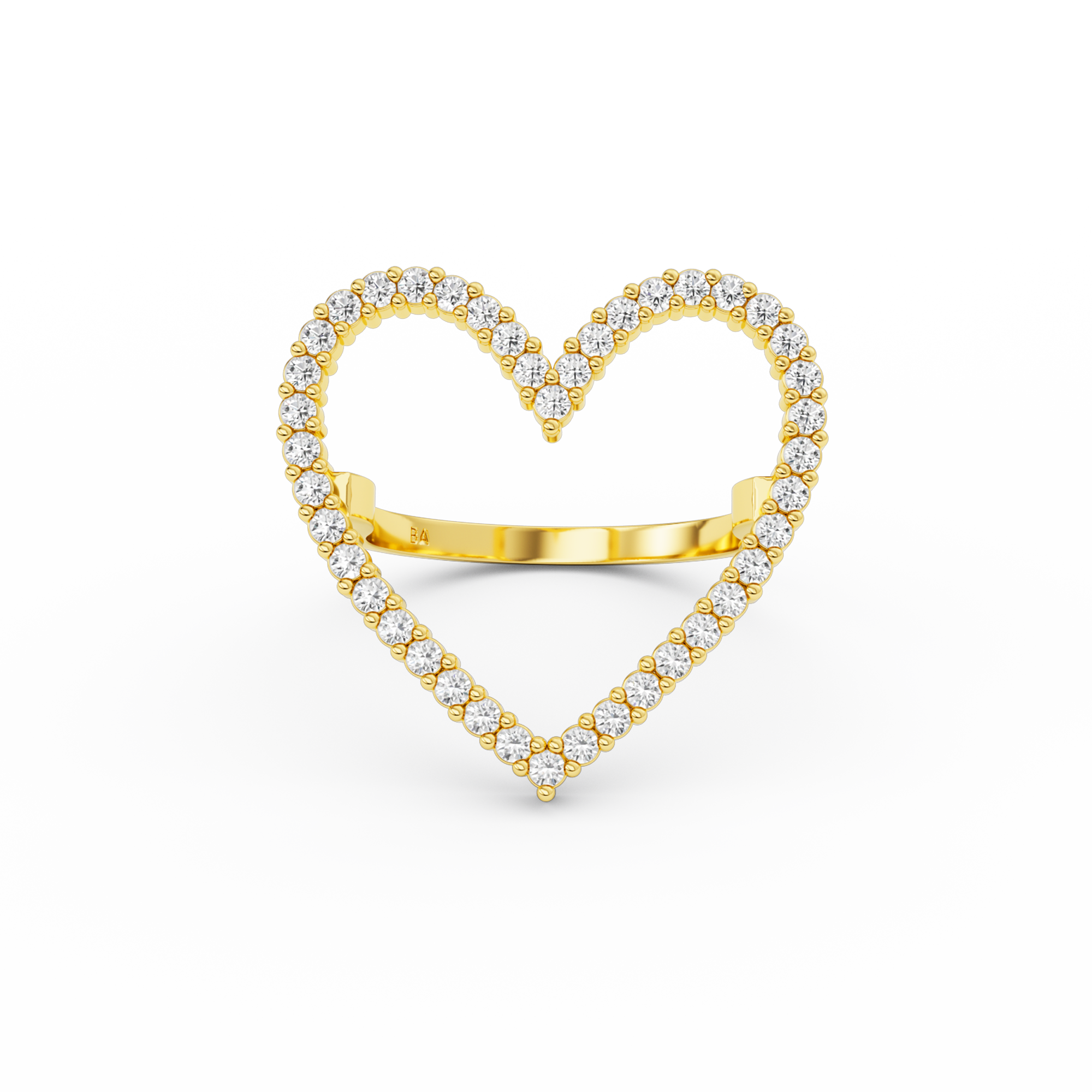 billion-avenue-heart-diamond-bague-c-ur-dor-e-taille-51 image 1