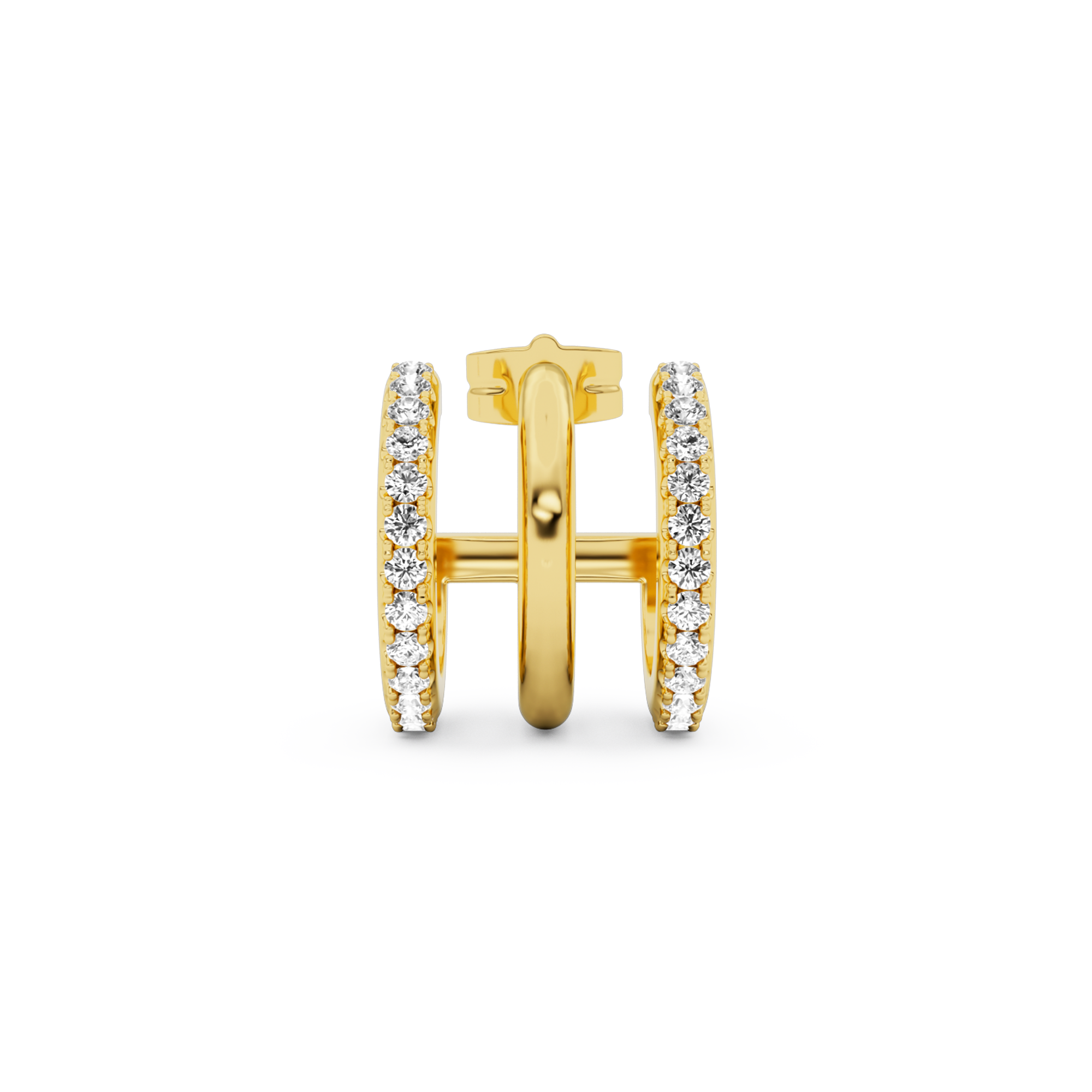 billion-avenue-trio-ivy-earstud-puce-oreille-dor-15mm image 2