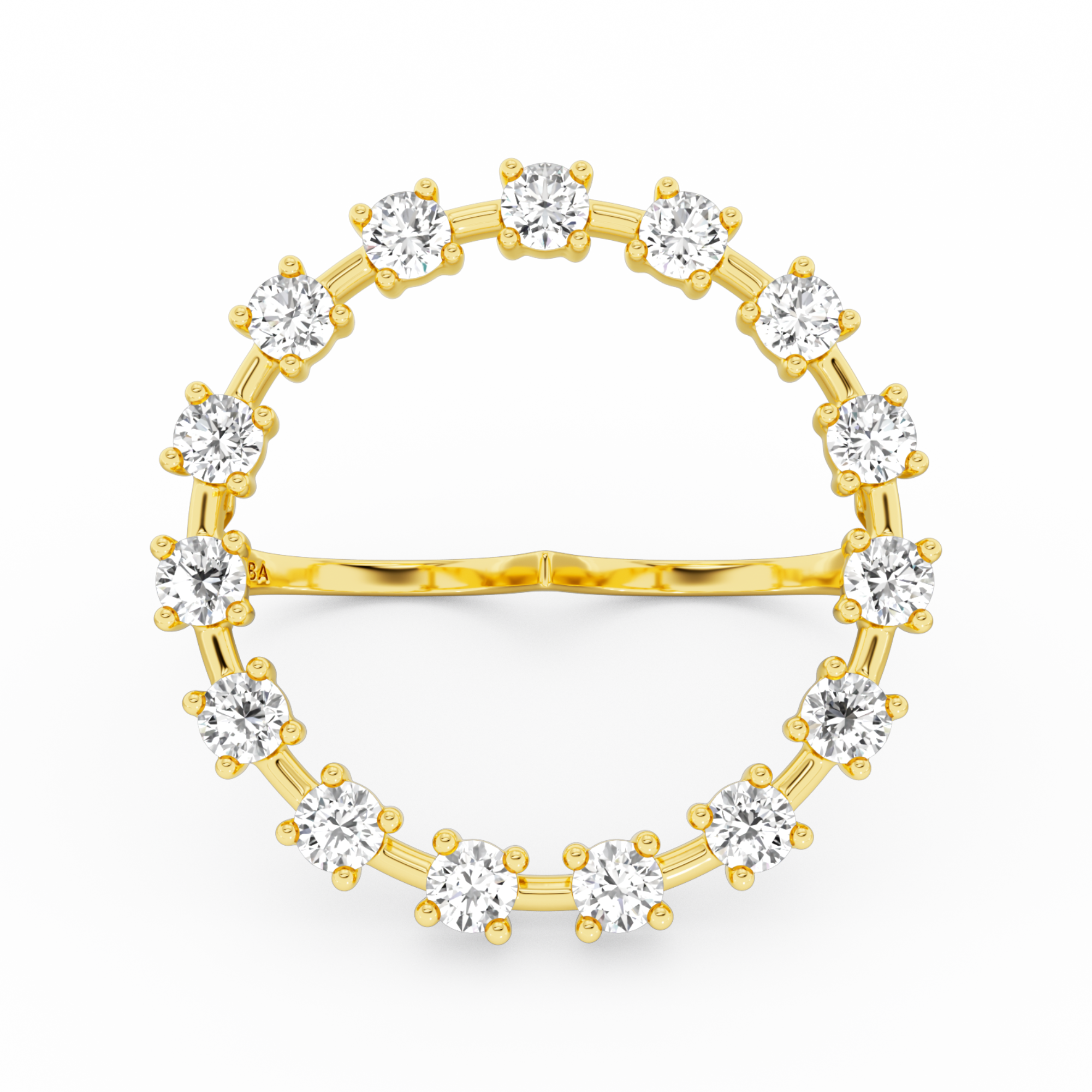 billion-avenue-ray-diamond-bague-dor-e-pierre-blanche image 1