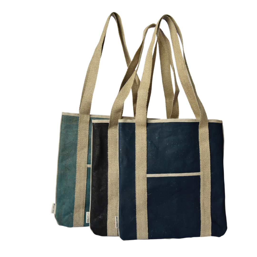 bag-affair-fourre-tout-sac-ordinateur-li-ge-lin-noir image 1