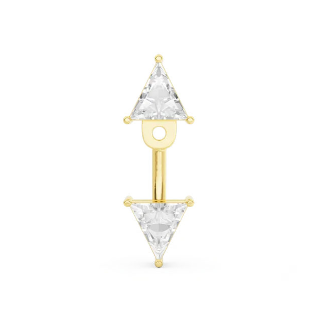billion-avenue-triangle-diamond-jacket-clou-oreille-or-8mm image 1