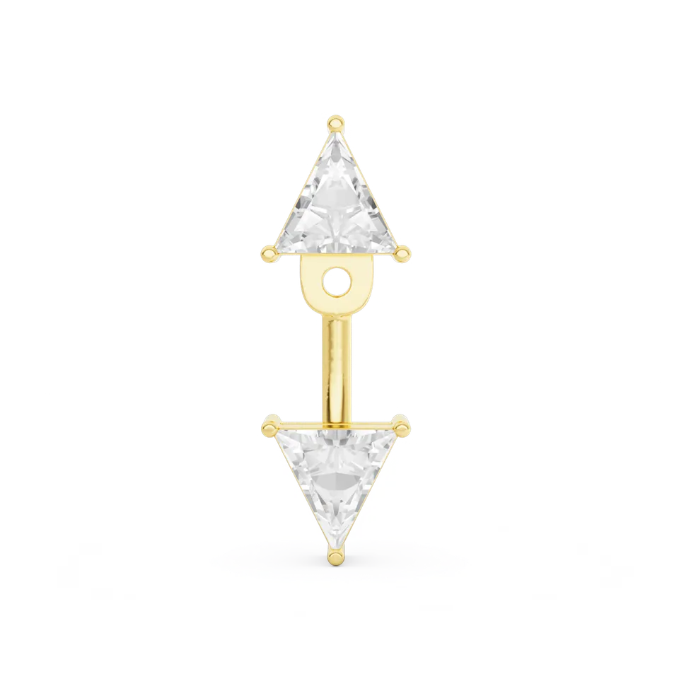 billion-avenue-triangle-diamond-jacket-clou-oreille-or-8mm image 1