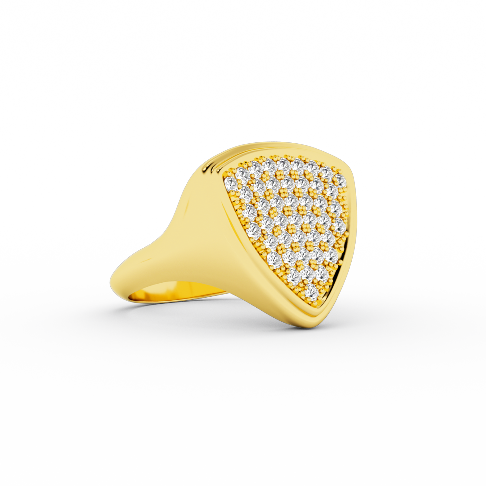 billion-avenue-triangle-signet-bague-dor-e-taille-54-5-zirconia image 2