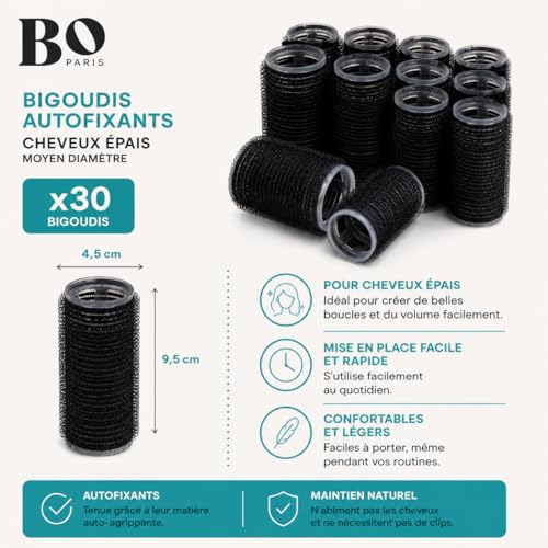 bo-paris-lot-30-bigoudis-autofixants-moyen-diam-tre-cheveux-pais image 7