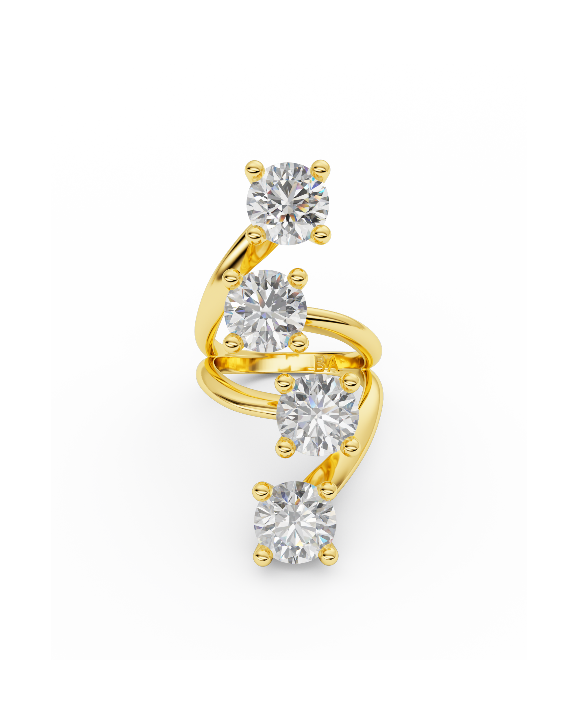 billion-avenue-quatro-diamond-bague-ajustable-dor-e-zirconia image 1