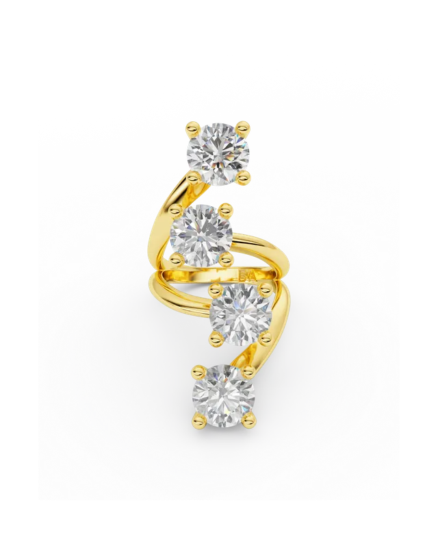 billion-avenue-quatro-diamond-bague-ajustable-dor-e-zirconia image 1