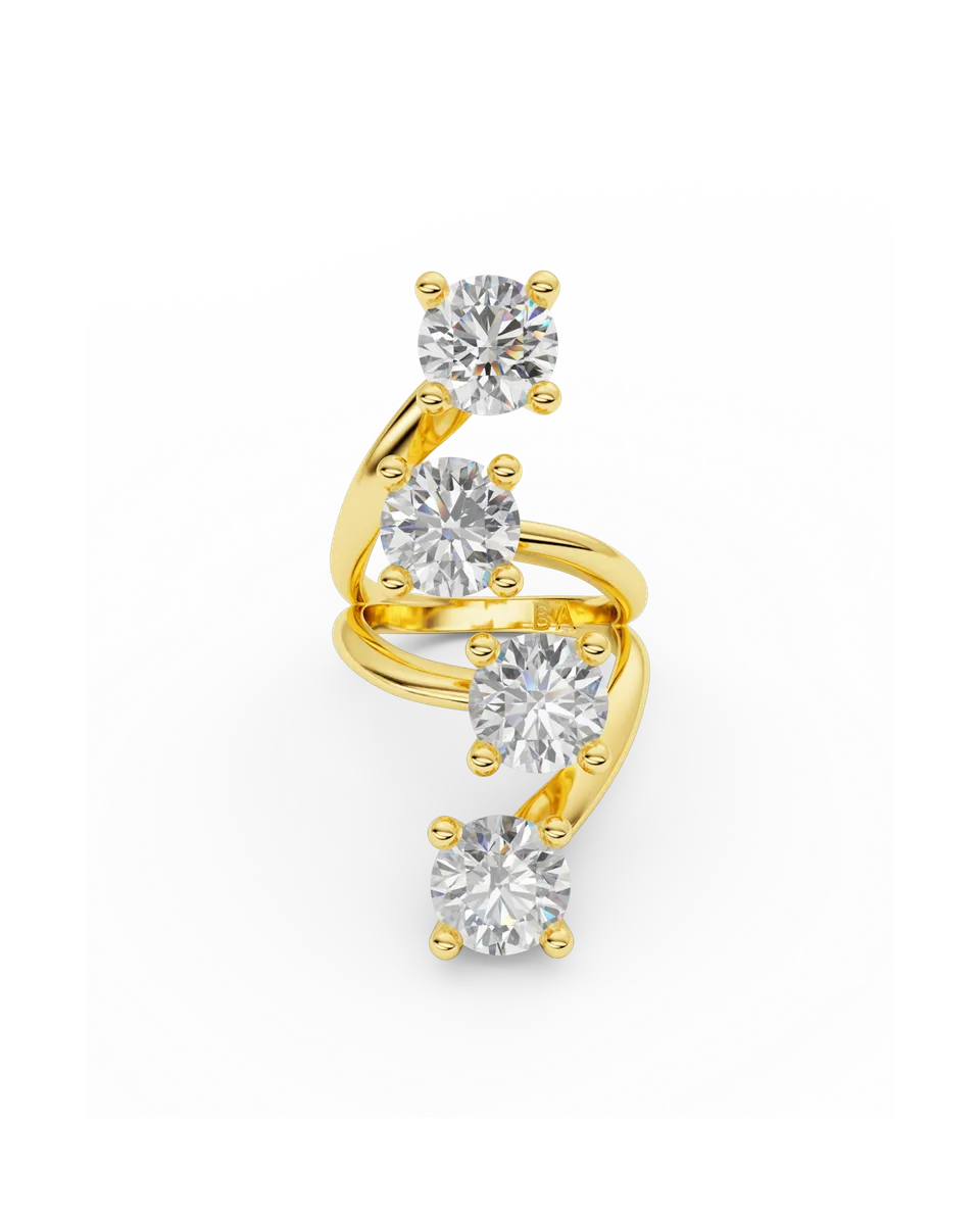 billion-avenue-quatro-diamond-bague-ajustable-dor-e-zirconia image 1