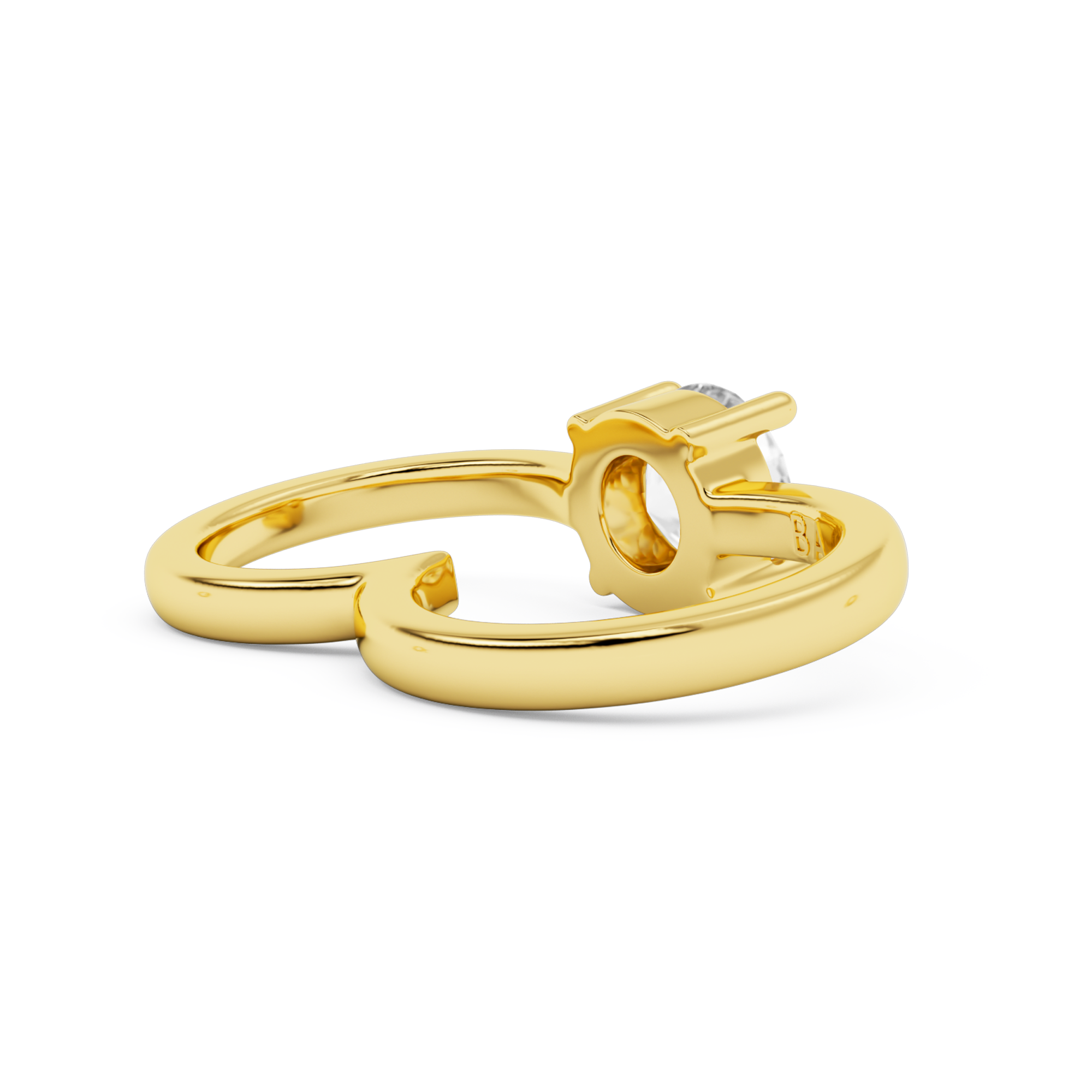 billion-avenue-gaya-solitaire-bague-double-doigt-dor-s-zirconia image 2