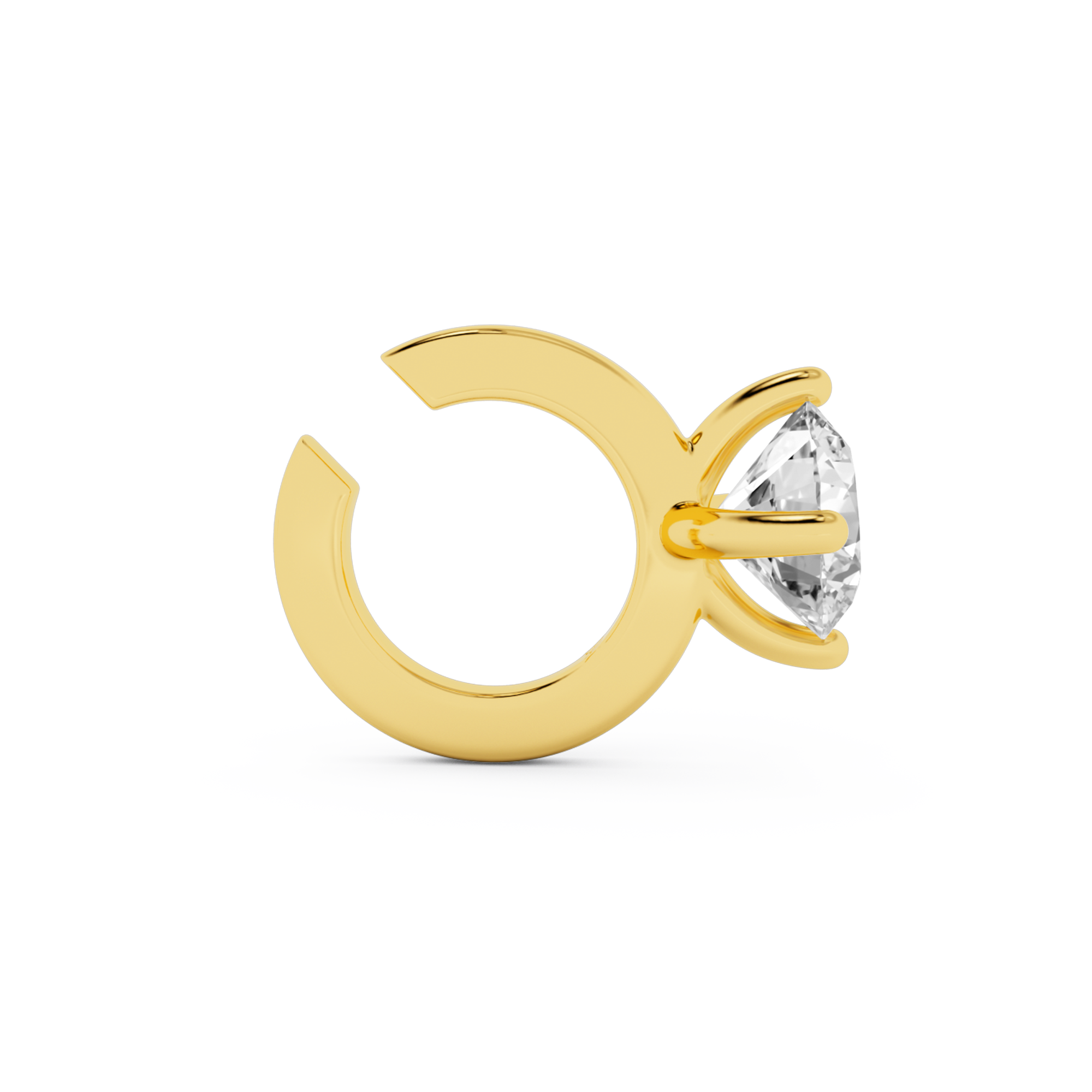 billion-avenue-solitaire-classic-earcuff-dor-fin image 2