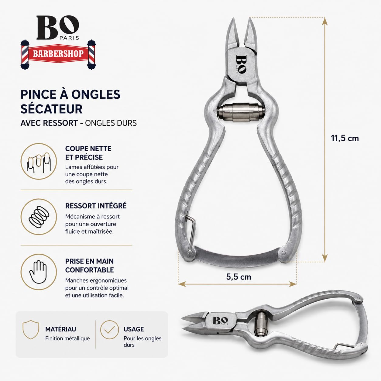 bo-paris-the-barber-shop-pince-ongles-s-cateur-inox-ongles-durs image 2