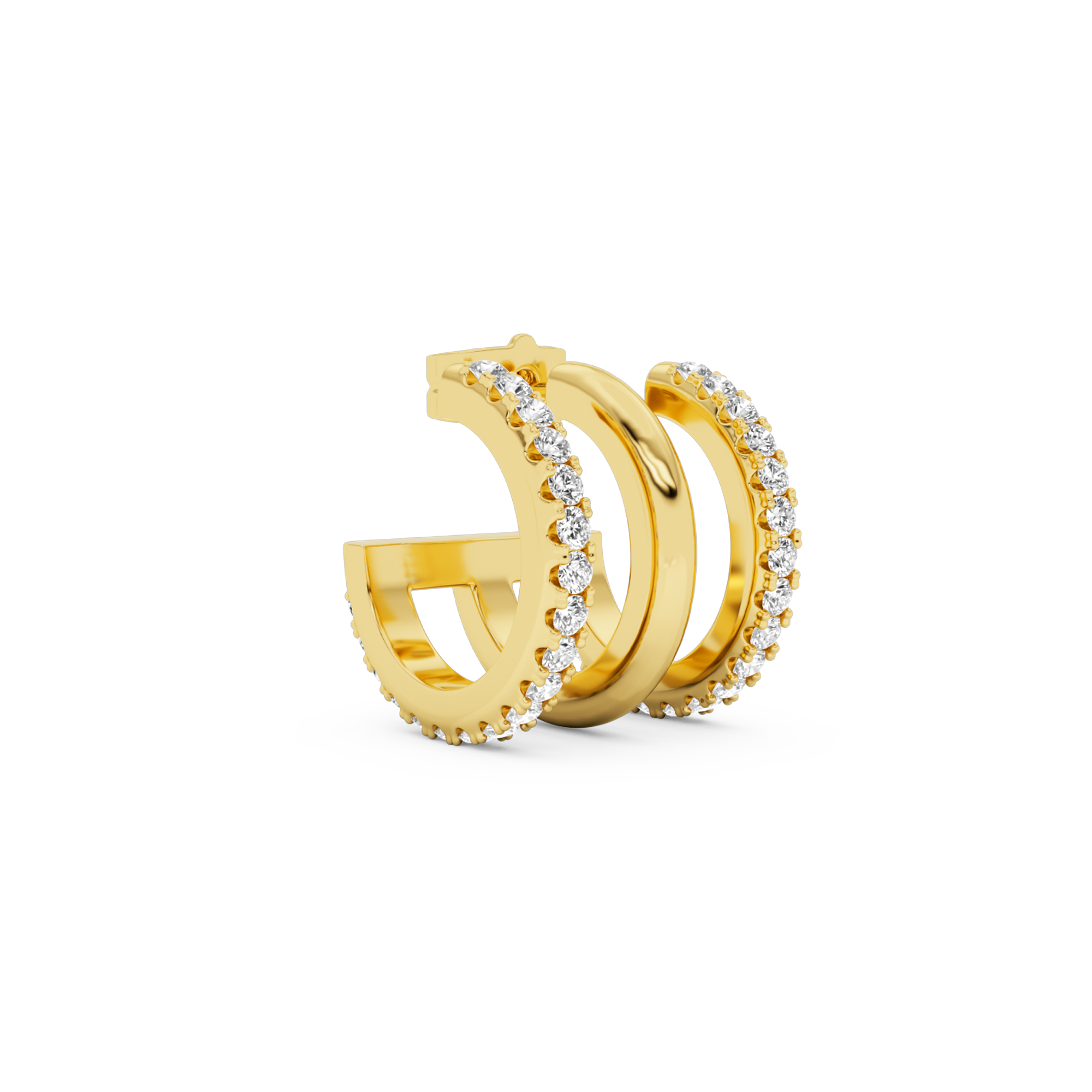 billion-avenue-trio-ivy-earstud-puce-oreille-dor-15mm image 1