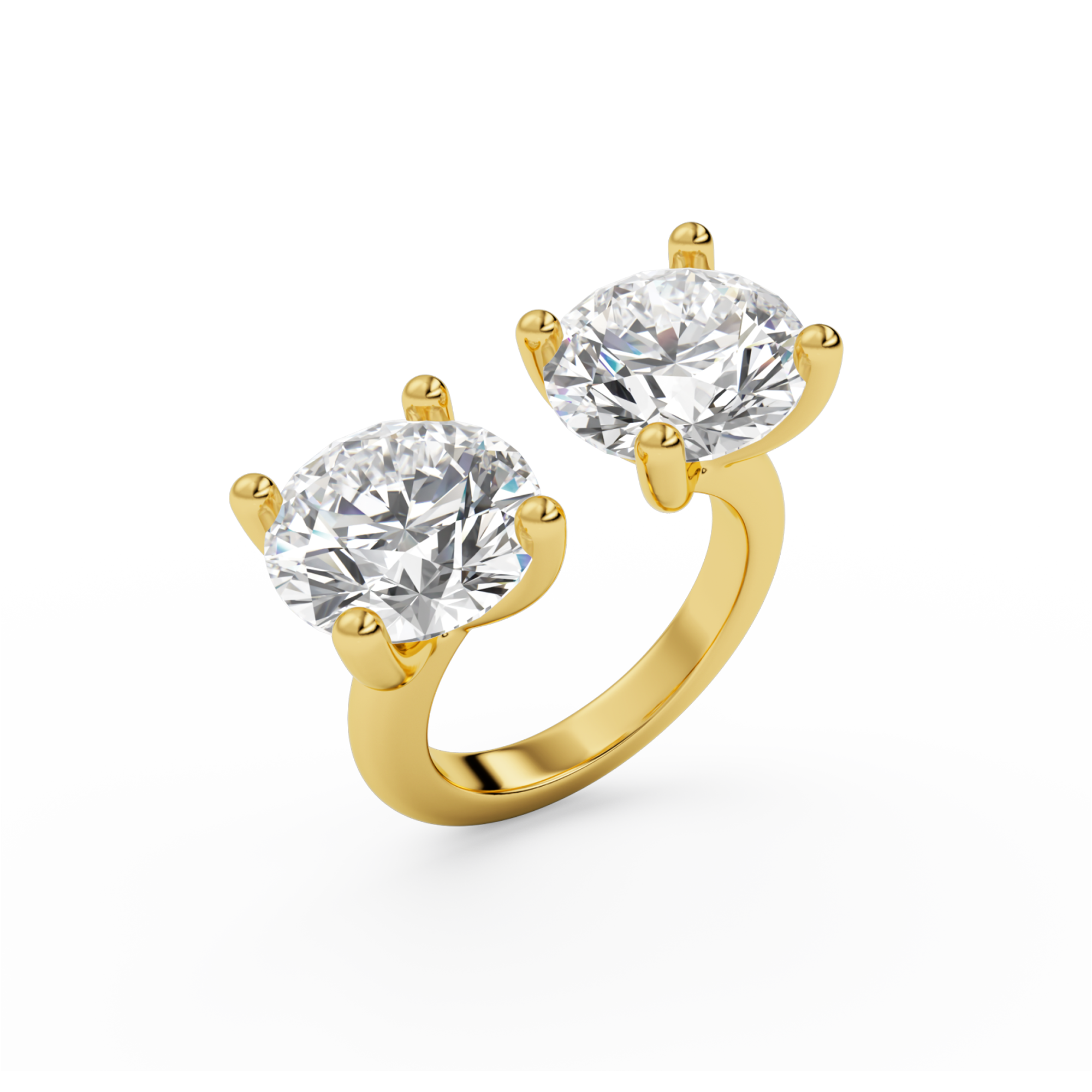 billion-avenue-double-diamond-bague-dor-e-r-glable-zirconia image 1